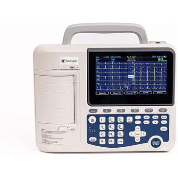 Electrocardiografo 3 canales con pantalla LCD a color 7"