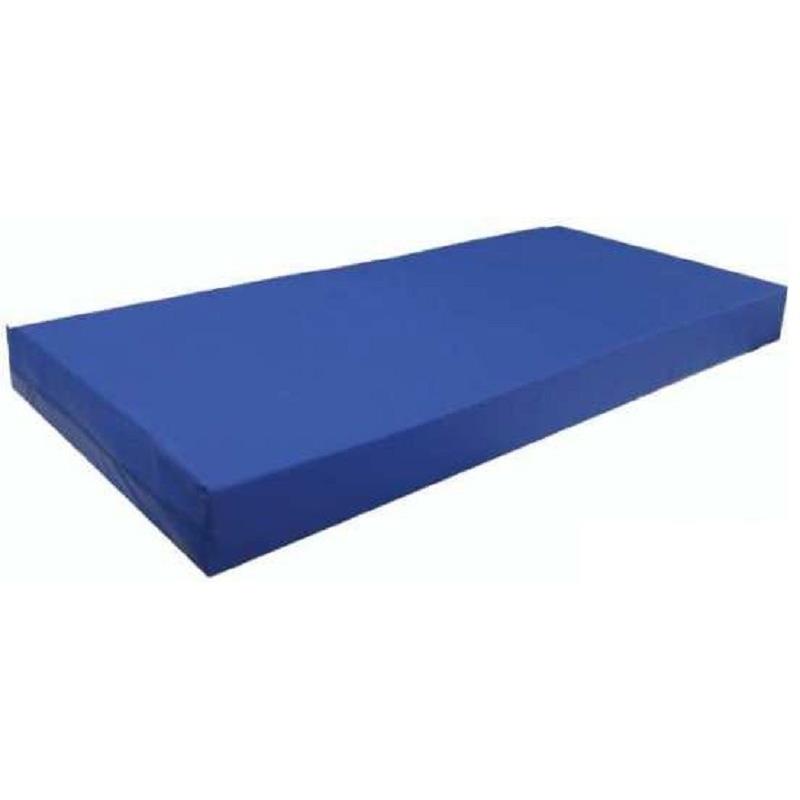 Colchon de bloque de P.U.R de 90x190x13cm con funda sanitaria azul