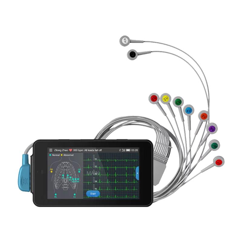 Electrocardiógrafo de bolsillo PCECG-500 de 6/12 canales