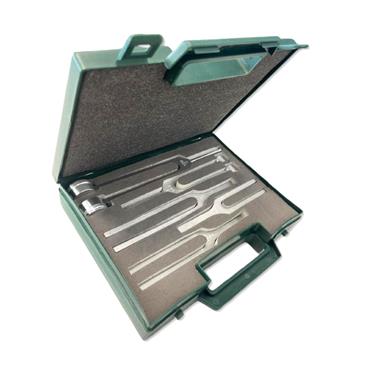 ESTUCHE DE 5 DIAPASONES ALUMINIO CON LOS MODELOS 128-256-512-1024-2048.