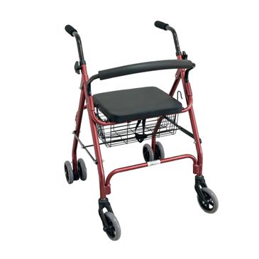 Rollator aluminio frenos por presión