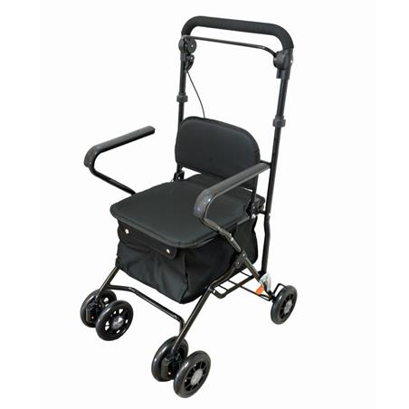 Andador-rollator shopping. Color negro