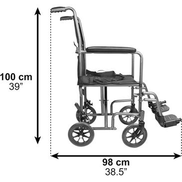 Silla de ruedas estrecha. Asiento 38 cm