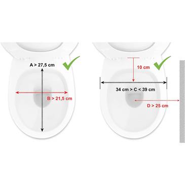 Elevador WC de 10 cm con tapa y reposabrazos