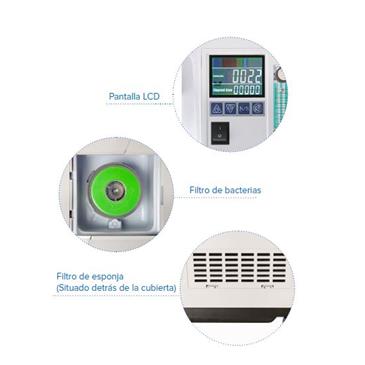 Concentrador oxigeno con ruedas de 8 litros