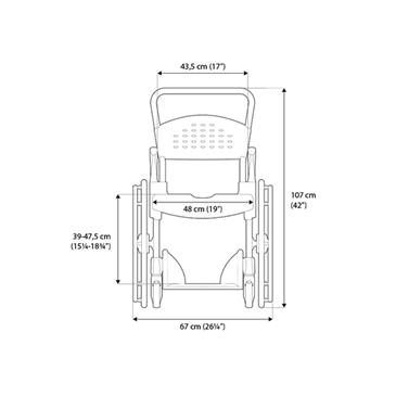 Silla de ducha autopropulsable CLEAN