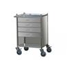 Carro urgencias inox con 4 cajones superiores