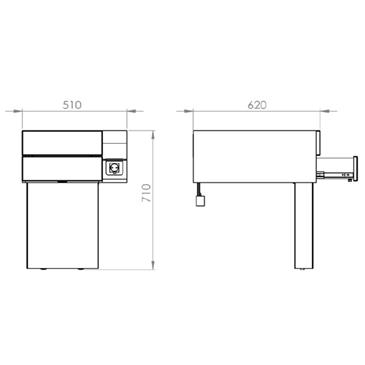 Mesita de noche a pared extensible electrica