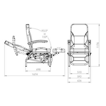 Sillon de reposo sin ruedas