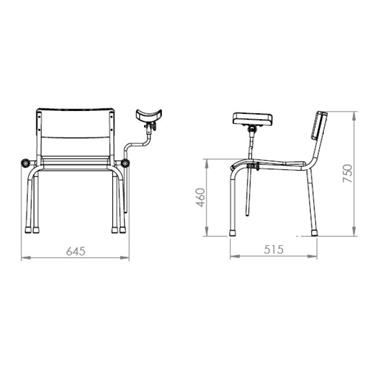 Silla para extracción de sangre