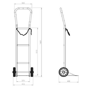 Carro porta botellas de oxigeno