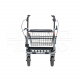 Rollator plegable de acero con asiento, bandeja y cesta (pack de 2 unidades)